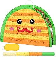 Vista 65 de Piñata plegable de unicornio, suministros para fiesta de cumpleaños, piñata extensible con bate y flecos, decoración de fiesta temática, piñatas