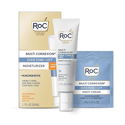 RoC Multi Correxion 5 en 1 hidratante facial diario antienvejecimiento para mujeres y hombres, amplio espectro SPF 30 y manteca de karité (1.7