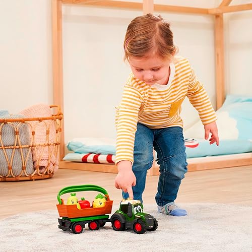 Miniatura 4 de Dickie 204115010 ABC - Tractor de frutas con remolque, fruta incluida, luz de trinquete, sonido, 11.8 in