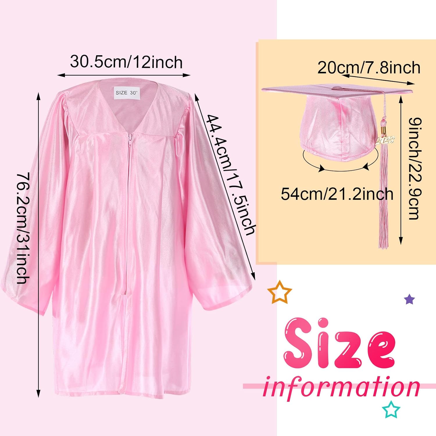 Miniatura 2 de Jiuguva Paquete de 6 gorras de graduación para preescolar y jardín de infantes, con borlas, para graduación 2023