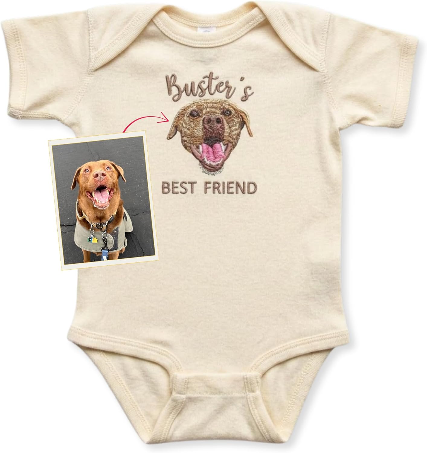 COUPLEHOODIES Personalized Baby Onesie Bodysuit – Custom Embroidery Gift for Pregnancy Reveal Baby Shower or First Grandchild