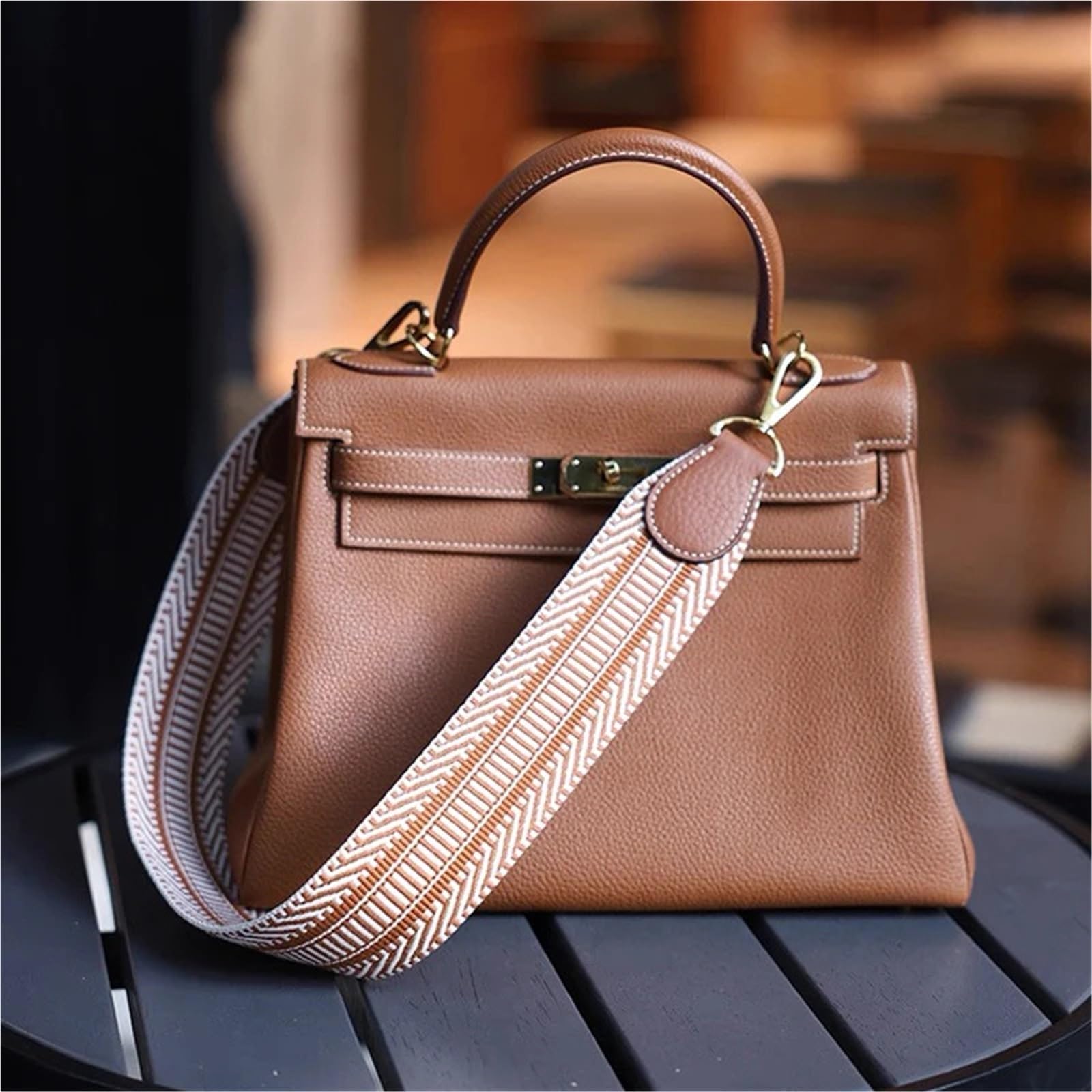 Correas De Repuesto Para Bolso 5cm Wide Woven Canvas Strap Suitable Bag Shoulder Diagonal Cross Leather Material(Color 4,100CM)