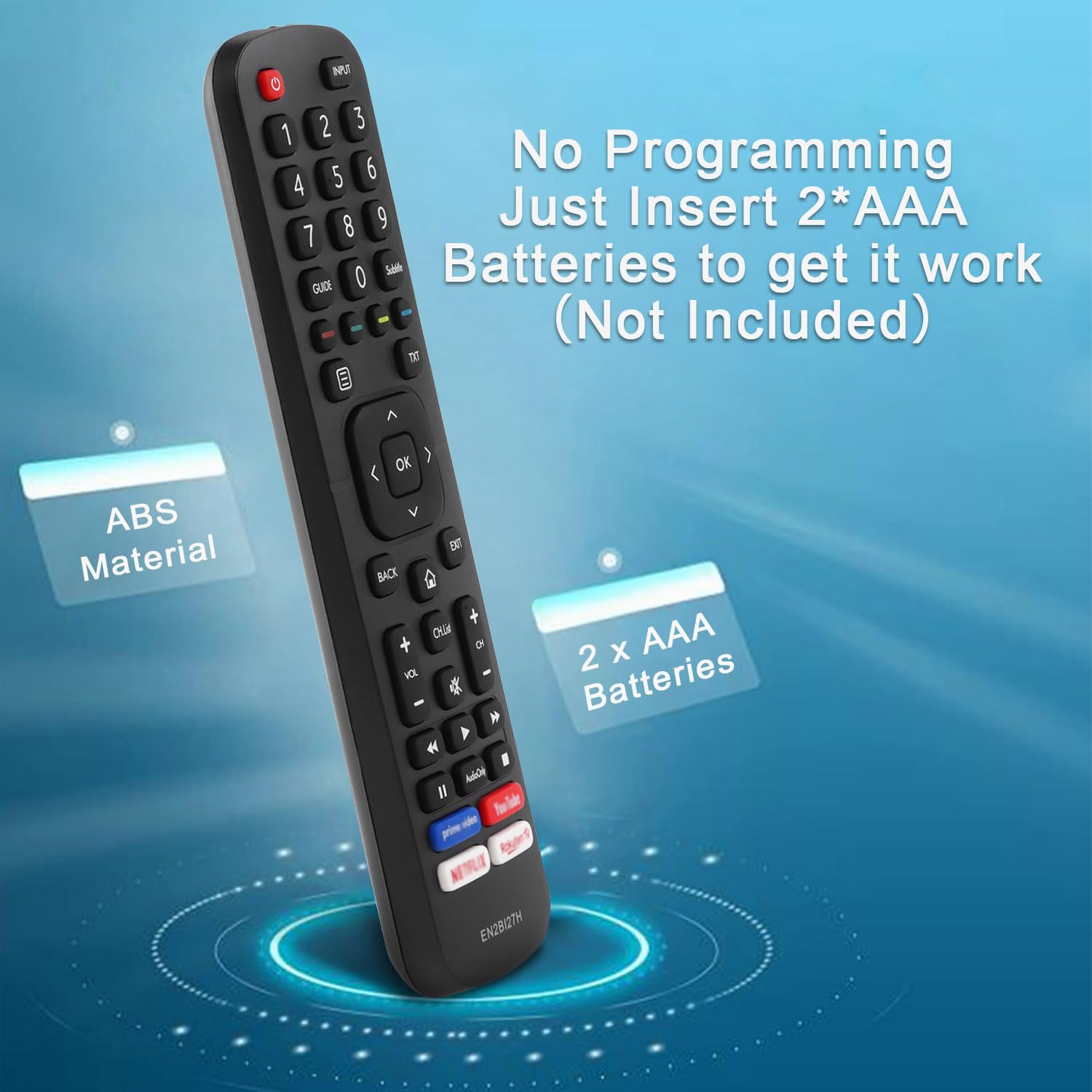 ALLIMITY Telecomando Universale Sostitutivo Per TV Hisense - Modello EN 2 B I 27 H - Compatibile Con Serie UHD Smart: H50B7100, H55B7120, H43B7500, 32AE5500F E Molte Altre - 4