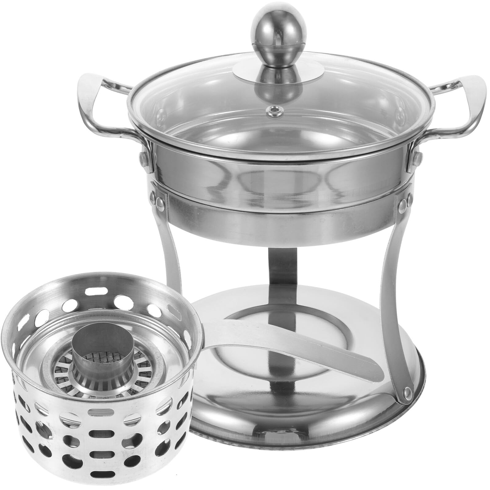 Poêle inox pour hotpot individuel avec réchaud portable pour maison