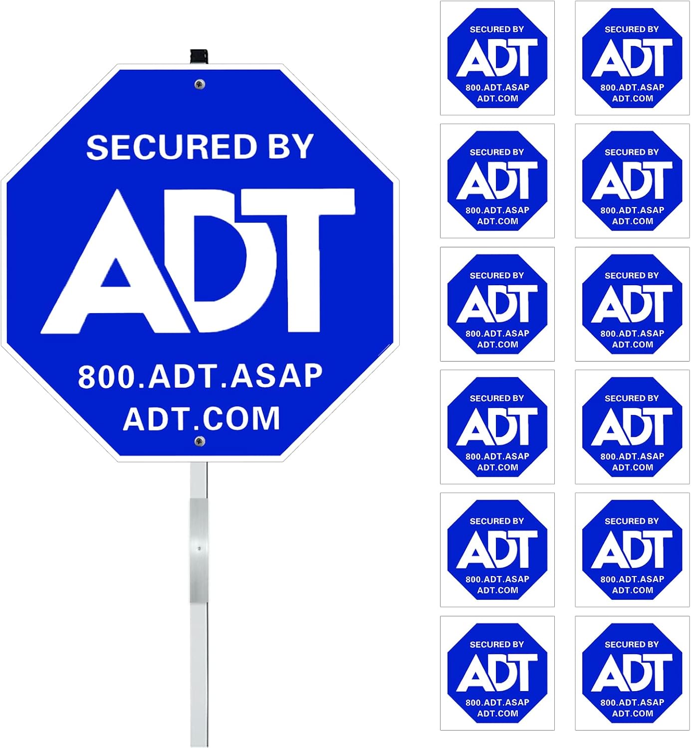 ADT Sign with Stake,ADT Security Signs 1 Aluminum with 12