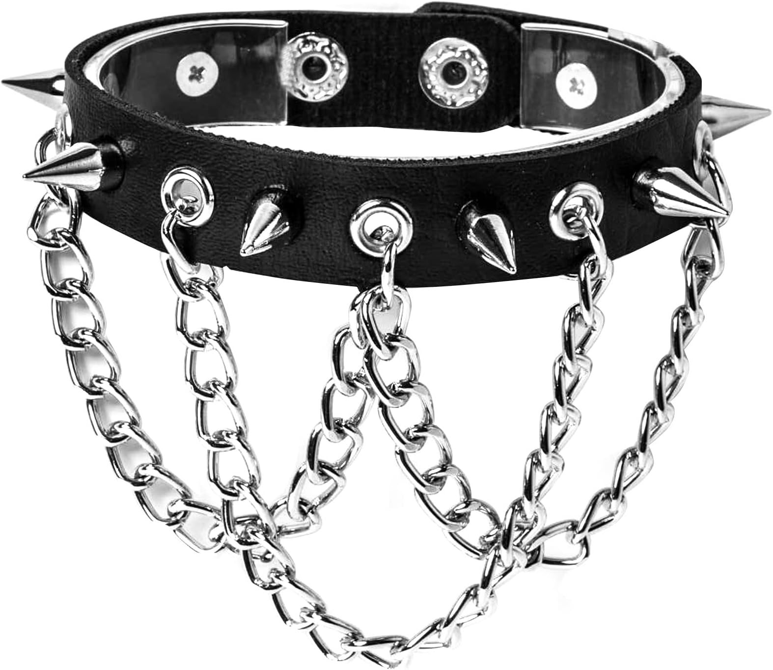 Eigso Retro Grim Cool Punk Steampunk Bracelet Men Women Gothic Heavy Metal Wristband Stylish Studded Spike Rivet Vintage Leather Adjustable