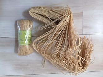 Cordeline Raphia Naturel - 600 Liens De 40cm - 200g - Pour Jardinage, DIY, Ligaturage - 100% Naturel