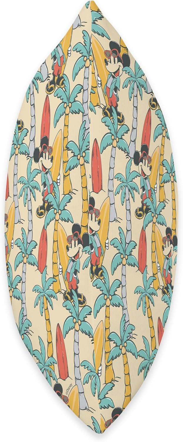 Disney Mickey Mouse Summer Tropical Beach Surfing Pattern Throw Pillow