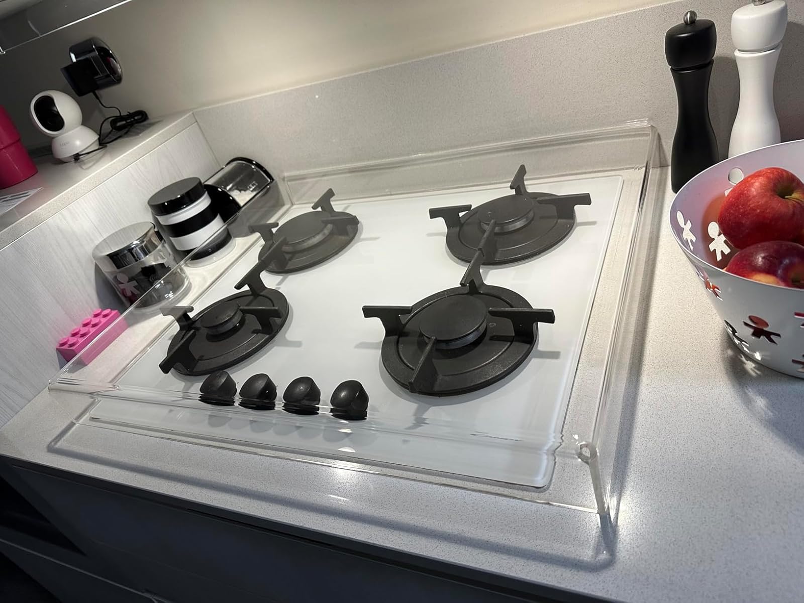 Copri Fornelli In Plexiglass Shabby Design - Protezione Per Piano Cottura, Trasparente E Colorato, Personalizzabile - Foto 2