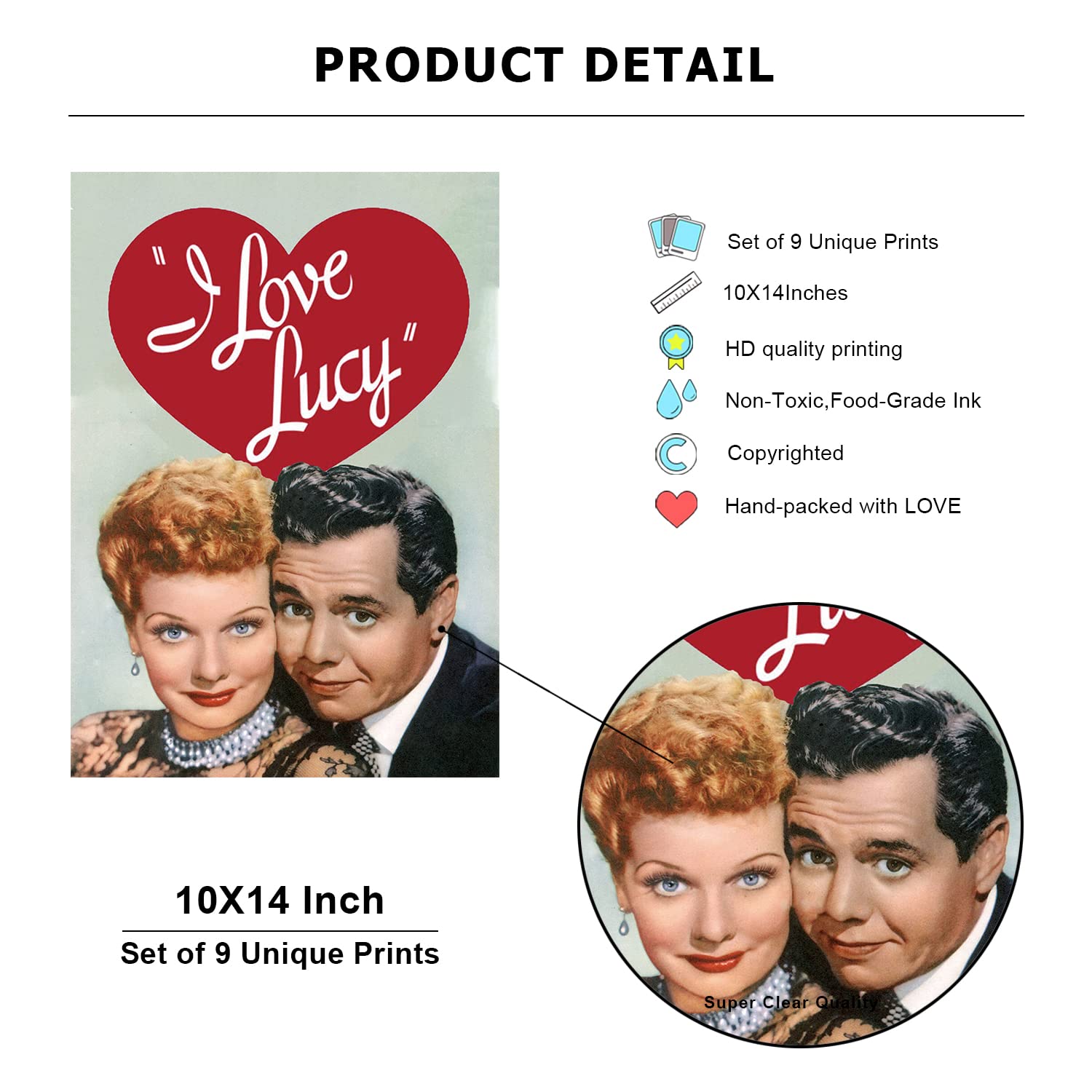 I Love Lucy TV Series Show Poster Classic TV Comedy Sitcom Poster