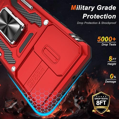 Miniatura 5 de LUMARKE Funda para Galaxy S22 con protección de cámara, prueba de caídas de 16 pies, grado militar, a prueba de golpes, resistente, funda protectora