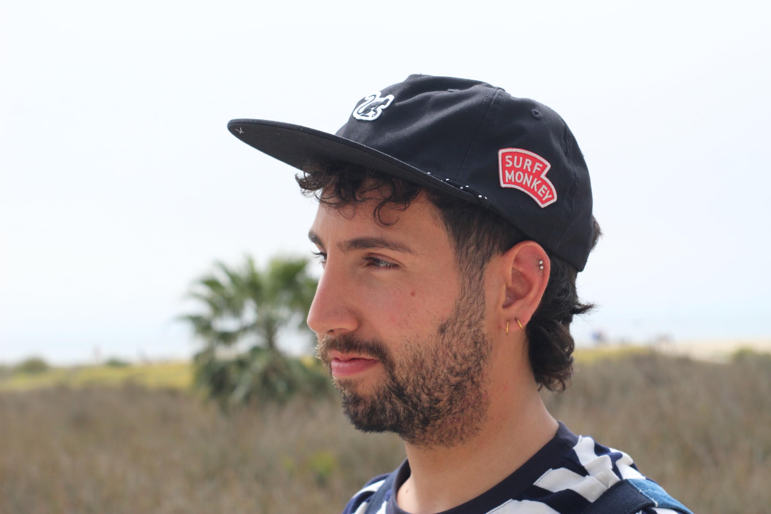 Surf Monkey Gorra 5 Paneles con Cuerda Hombre/Mujer - 100% Algodón Orgánico - Talla única