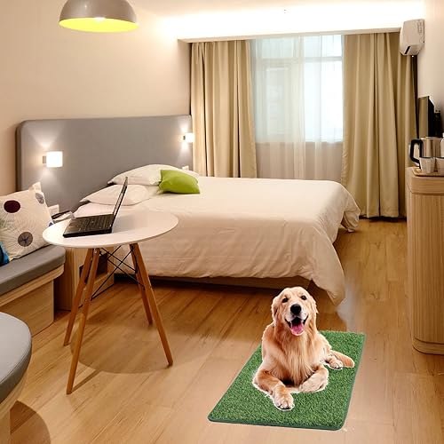 Miniatura 5 de POPETPOP Almohadilla de hierba para perro, lavable, almohadillas para orina de perro, parche de césped artificial, alfombrilla de entrenamiento
