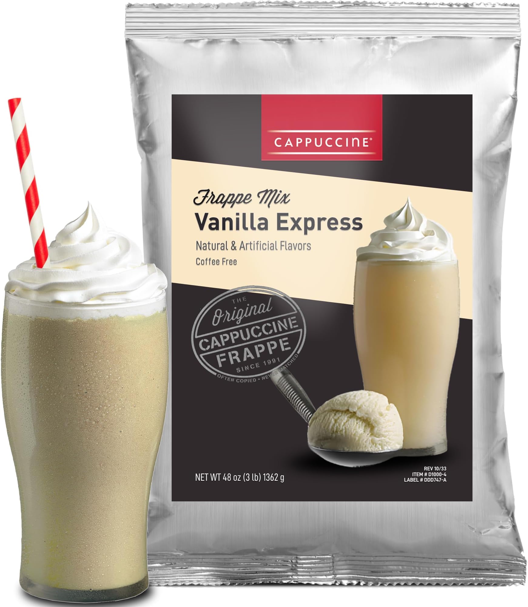 Cappuccine Vanilla Express Frappe Mix, 3 Pound (Pack of 1)