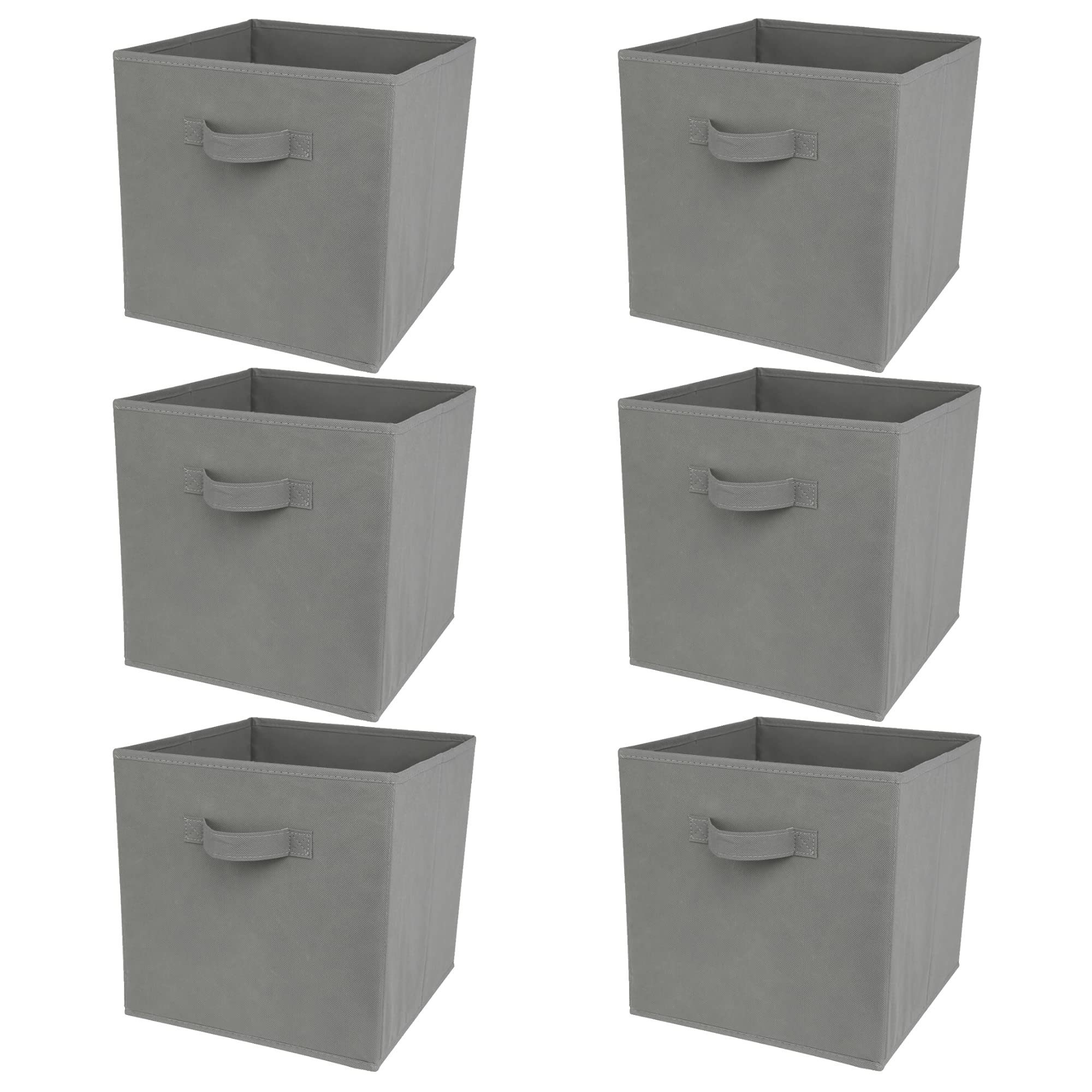 Charles Jacobs 6 Grey Drawers Grey Fabric Drawers For Cube Storage Units - 6 Drawer Set