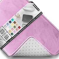 Vista 77 de Clara Clark - Tapete para baño, de espuma viscoelástica, terciopelo y felpa ultra suave, antideslizante, lavable a máquina y de secado rápido, de 17