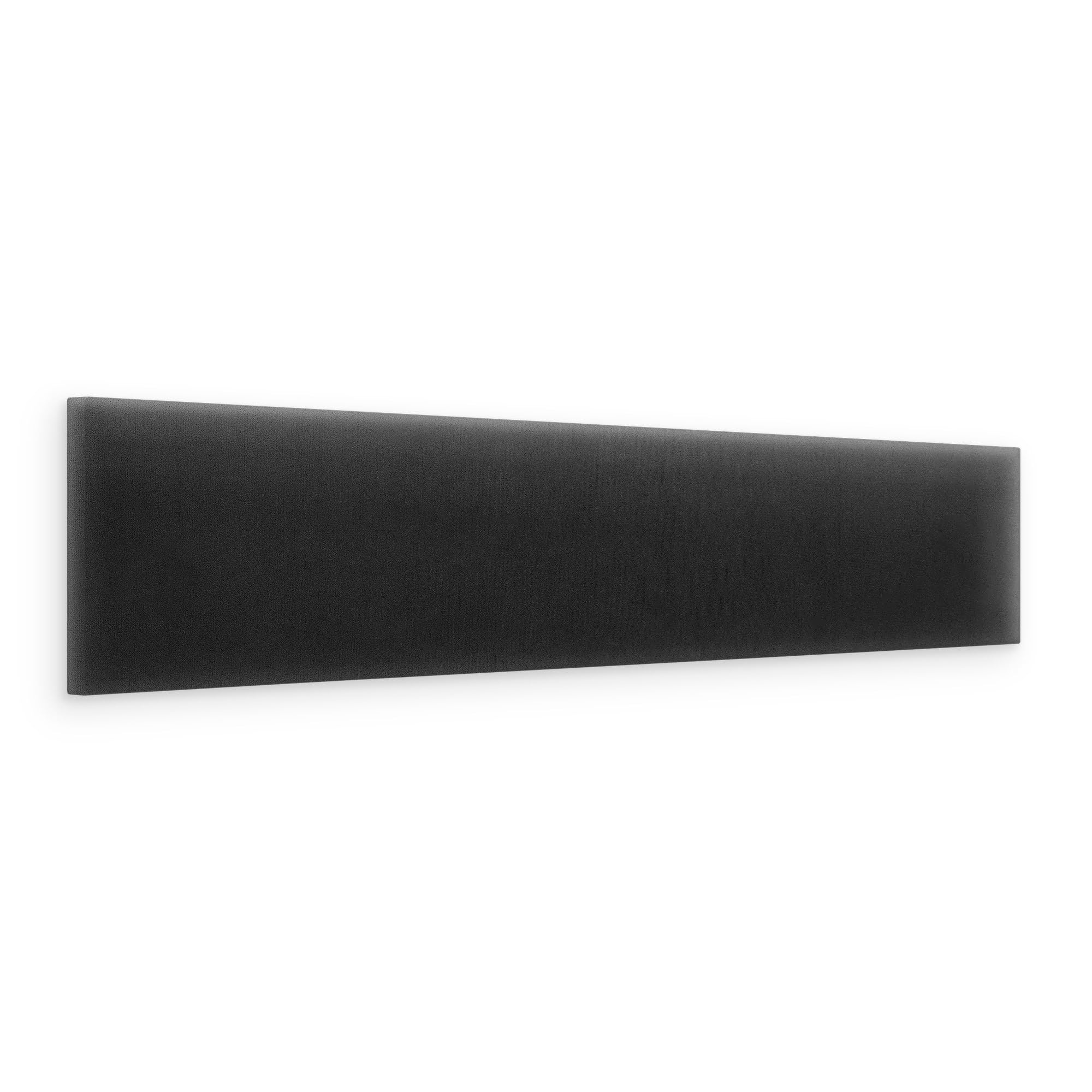 murando - Wall cushion as a headboard for a bed Rectangle Velvet Premium 15x70 cm - Padded wall panel wall decoration for bedroom living room children's room - black