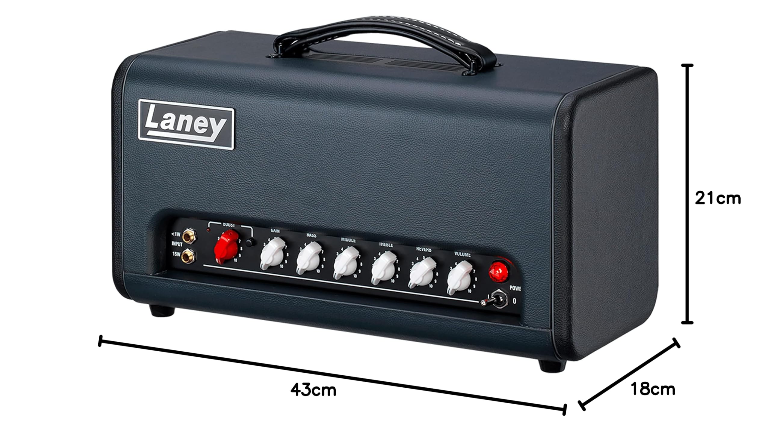 Laney CUB-SUPERTOP CUB Series - All tube guitar amplifier head with Boost and Reverb - 15W