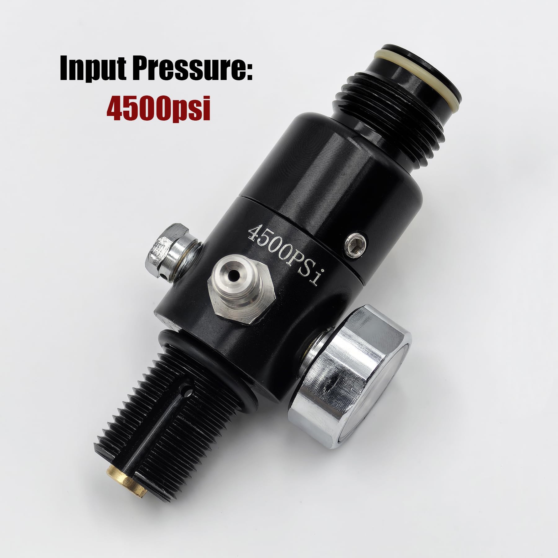 Vanne de régulation de pression (réducteur de pression) pour bouteilles de gaz comprimé à pression constante. Puissance d'entrée maximale : 310 bar/4500 psi. M18*1,5 ou 5/8"-18UNF (M18*1.5, 1800psi)