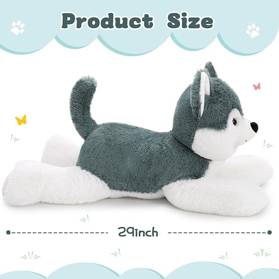 MorisMos Giant Husky Stuffed Animal 28 Dog Plush 5 Pcs Labrador Stuffed Animal with Puppies Inside