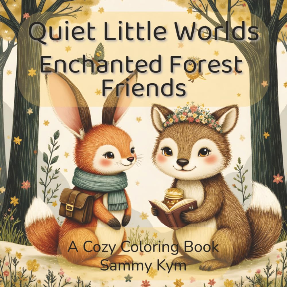 Quiet Little Worlds: Enchanted Forest Friends: A Cozy Colouring Book