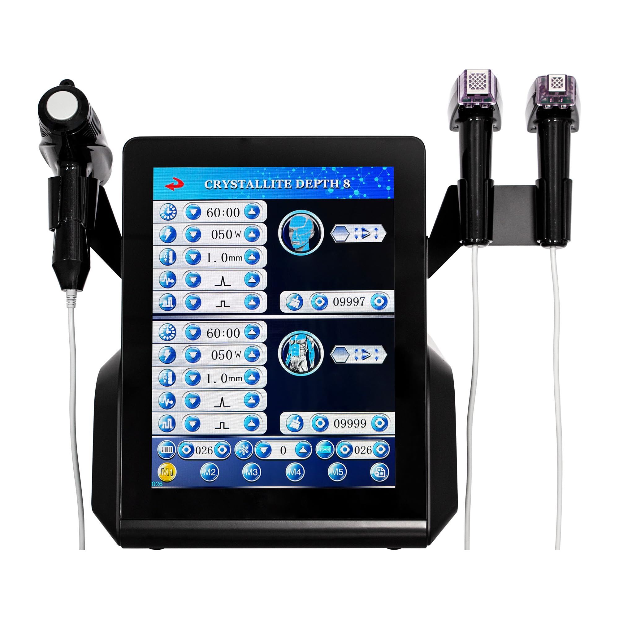 3 in 1 M 8 Professionale - Dispositivo Antirughe a Radiofrequenza Frazionata con, MicroaghiRingiovanimento Pelle, Riduzione Rughe Profonde, Lifting Viso e Corpo, Attrezzatur