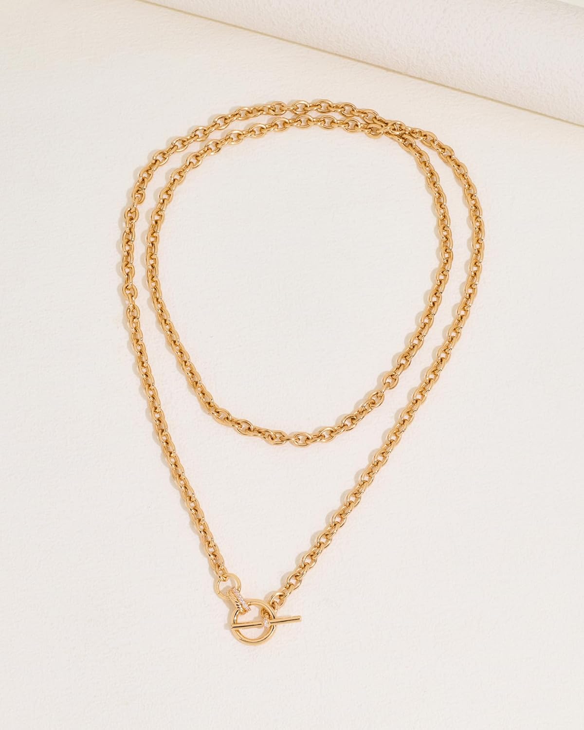 Chunky Gold Necklaces for Women Trendy Long Link Chain Necklace Bold Statement Layered Necklace Jewelry - Image 5