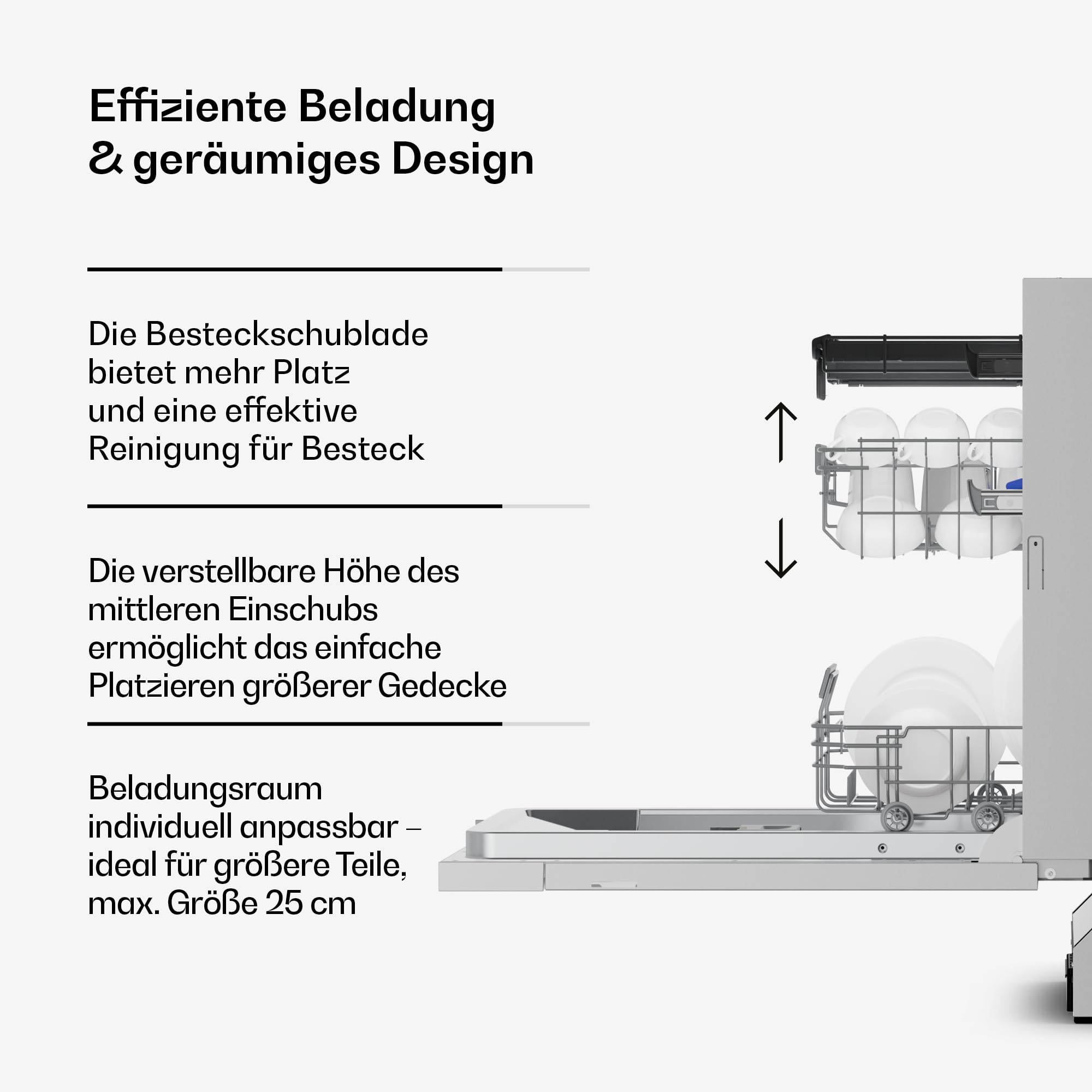 Klarstein Velaire Geschirrspüler 45cm Vollintegriert 10 Plätze 6 Programme 42 dB B Energieklasse AquaStop