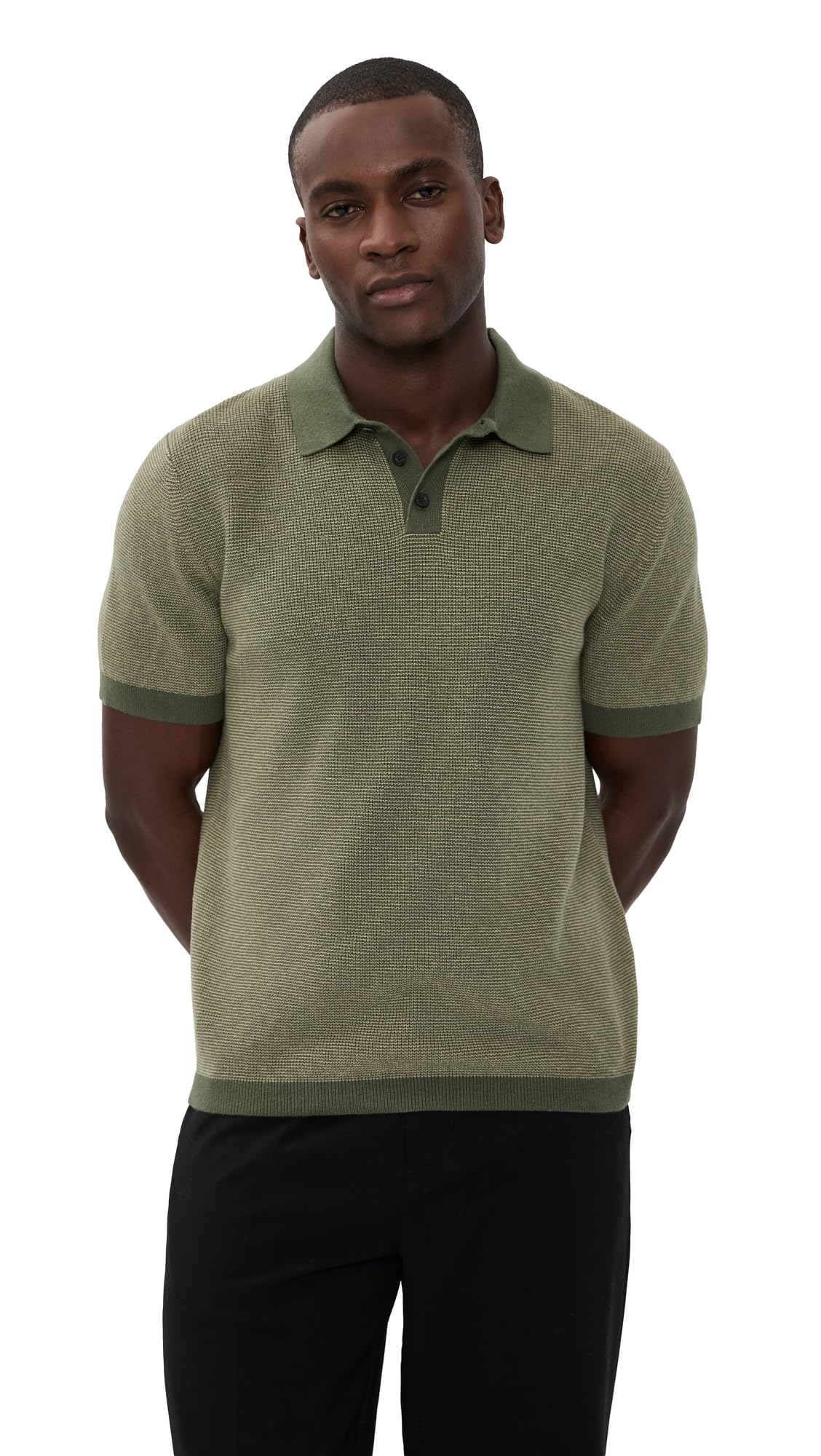 Vince Men's Colorblock Feed Stripe Polo