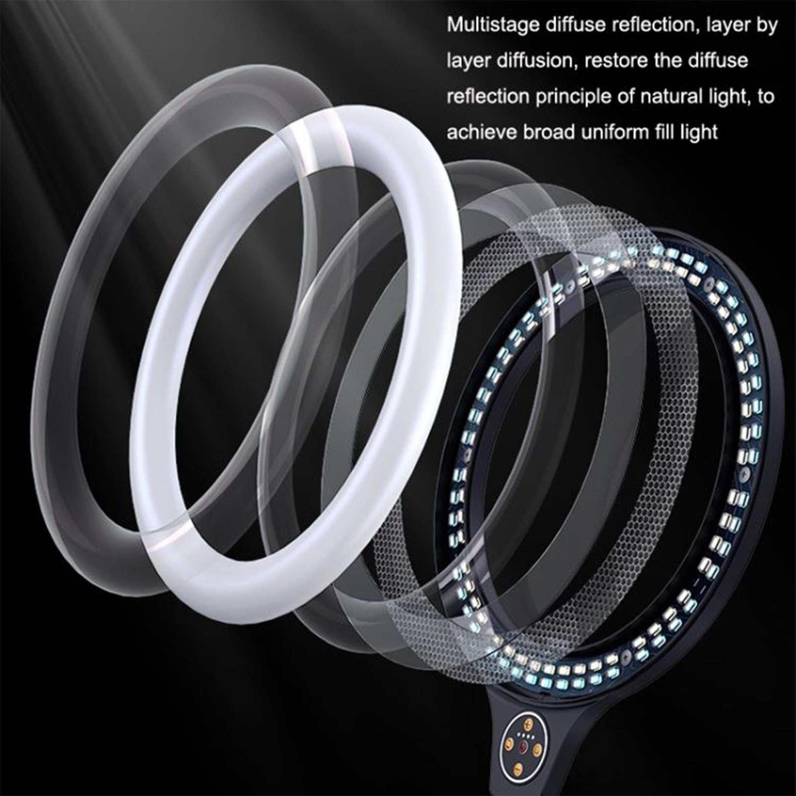 Supporto aereo per telefono | Supporto per fotocamera con braccio articolato con | Illuminazione video LED, supporto per ripresa da scrivania, regolabile in altezza per trasmissione, insegnamento