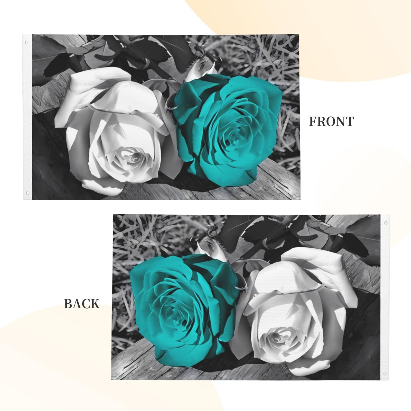 ARGOOFG Bandiera Da Giardino 4 Luglio, 30,5x45,7 Cm, Double-face, Motivo Floreale Patriottico Rosso, Bianco E Blu, Resistente UV