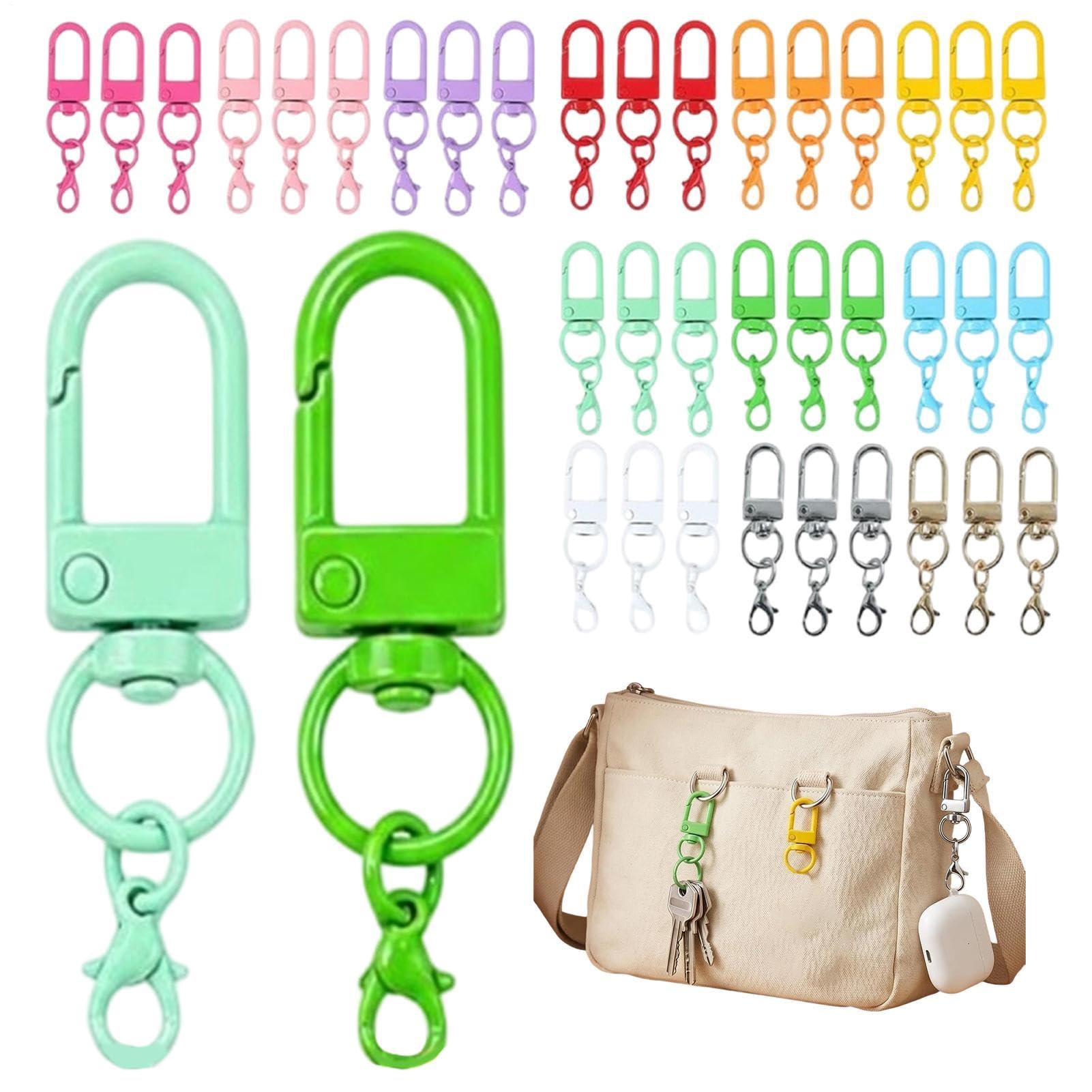 Fermoirs mousquetons métal coloré pour fabrication de bijoux et breloques de sacs brico