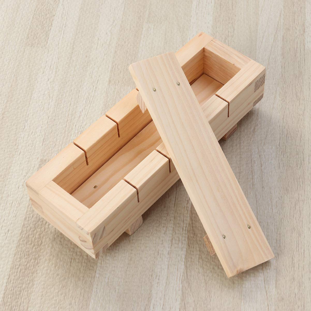 Angoily Sushi Making Kit Wooden Rectangular Sushi Press Mold Maker Máquina de Arroz Molde Oshizushi Mold Box Kitchen Sushi Tool