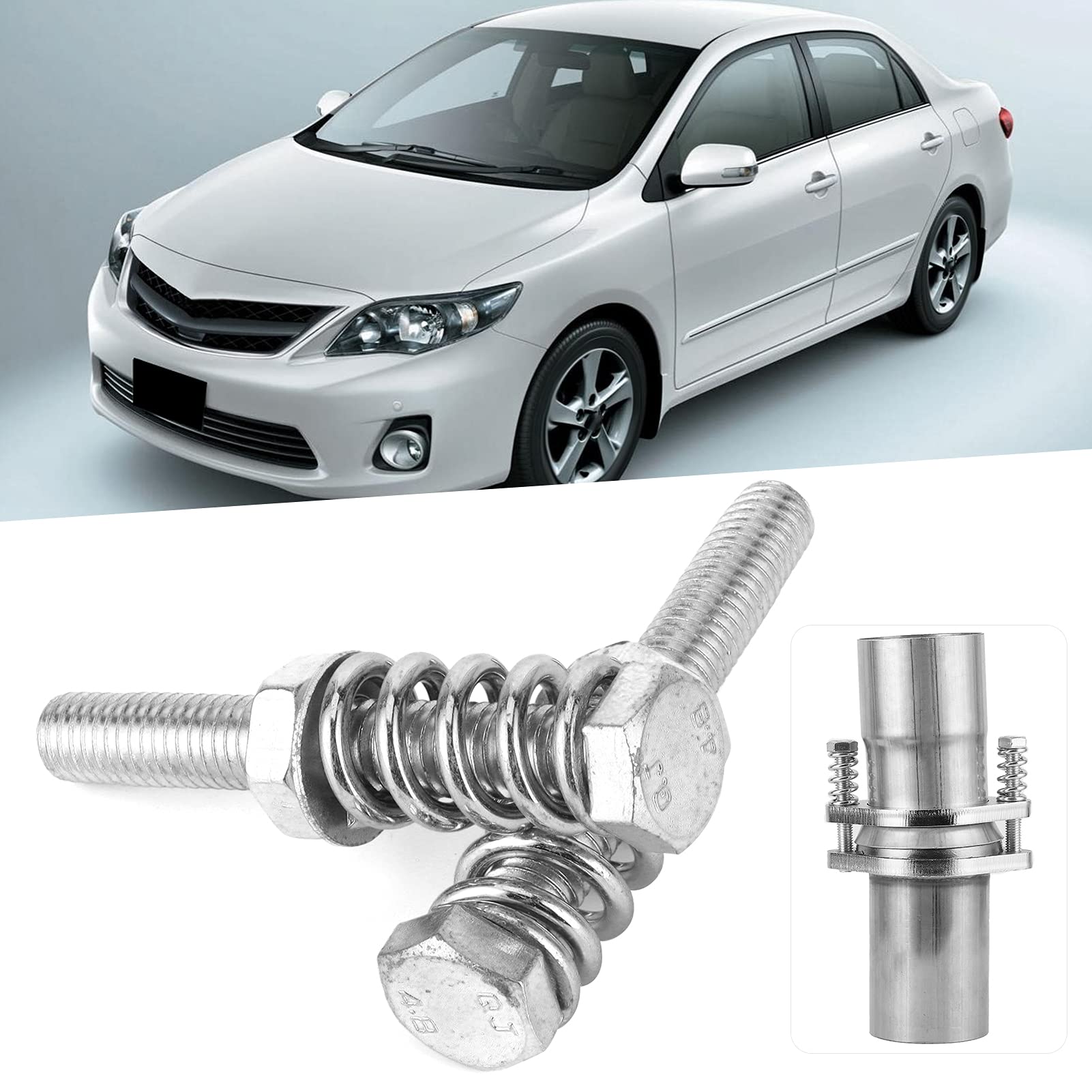 Boulons D'échappement et Ressort M10x1.5 Kit D'écrous de Goujon avec Remplacement Réparation Matériel Joint pour Altima/Sentra Other Accessories-Vis D'Échappement M8
