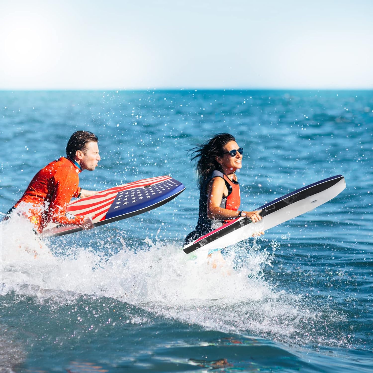 Bodyboard for Beach 37 Inch Premium Body Board Super Lightweight Surf Boards with EPS Core Wrist Leash HDPE Slick Bottom Perfect Surfing for Teens Adults Kids Beginners and Any Surf Rider Level