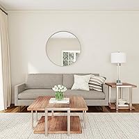 Vista 3 de Espejo de pared Portia en metal plateado