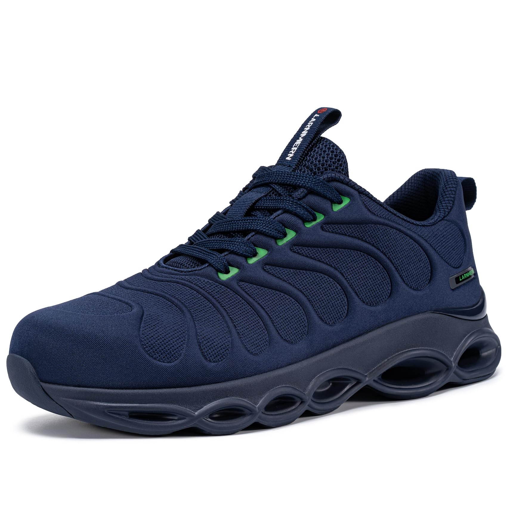 LARNMERN Scarpe Antinfortunistiche Uomo Scarpe Antinfortunistica Moda Traspiranti Leggere con Punta in Acciaio Ammorti Scarpe da Lavoro Comodo