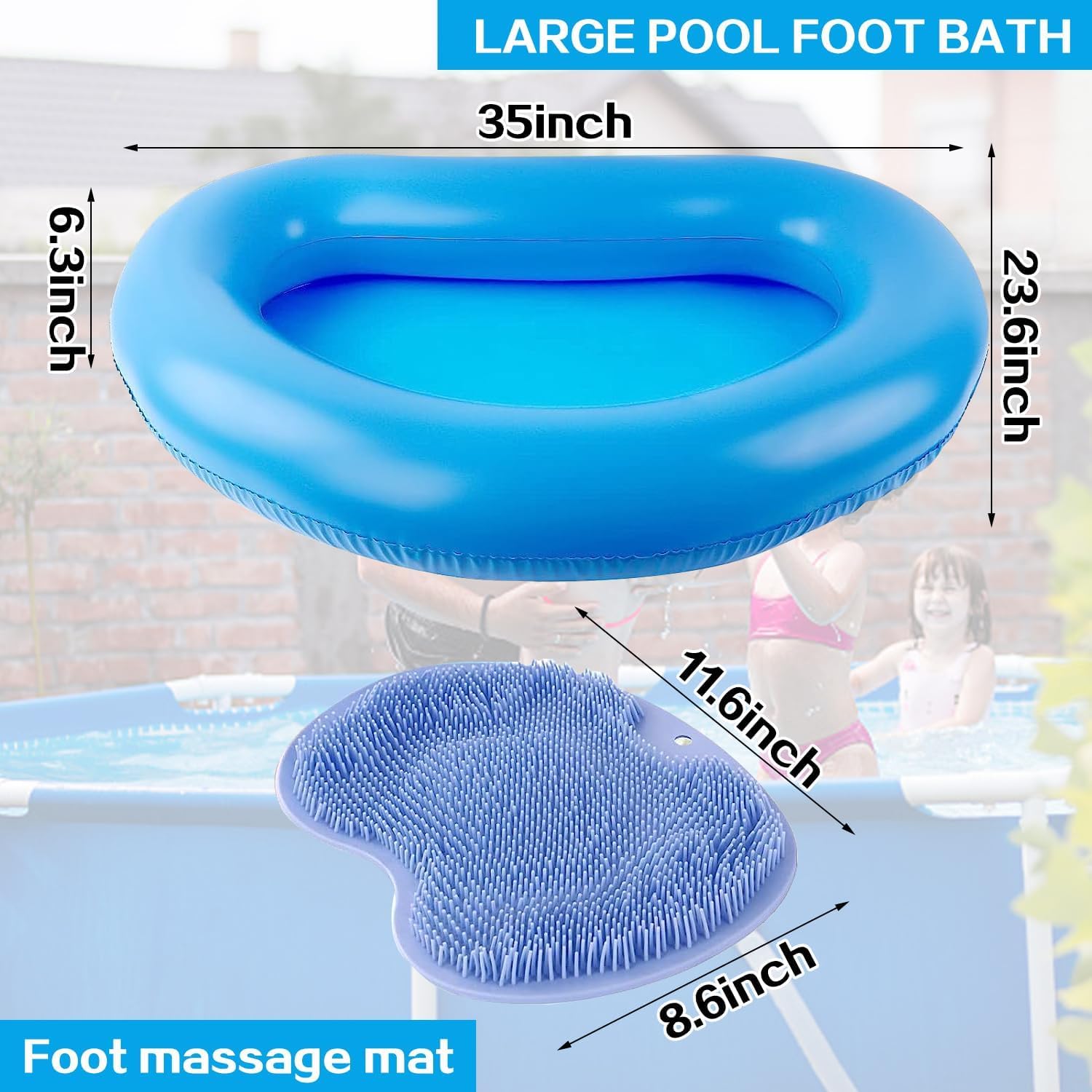 Snapklik.com : Inflatable Pool Foot Bath B, Foot Soaking Bath B Foot ...
