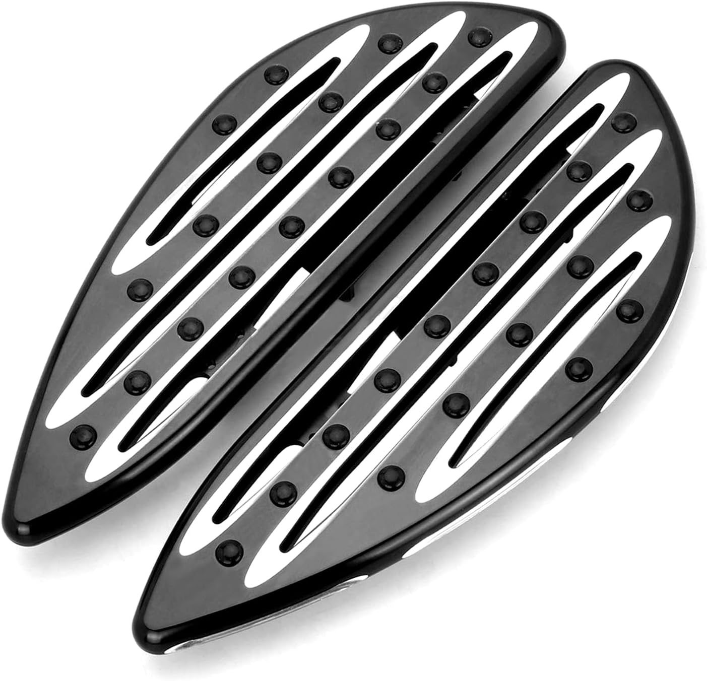 Motorcycle Front Foot Boards For Harley Touring Black Cnc Cut Driver Stretched Floorboards For Harley Flh Flst Fld Parts