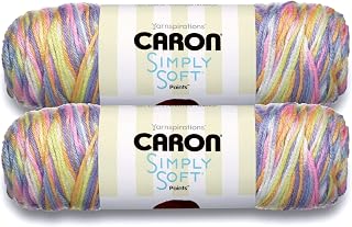 Caron Simply Soft Bulk Buy Paints 100% Acrylic Yarn (2-Pack) ~ 5 oz. Skeins (Baby Brights)