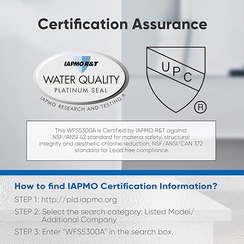 Miniatura 6 de PUREPLUS Filtro de agua para debajo del fregadero, 22000 galones, 99.99% de reducción de cloro, certificado NSFANSI 42, sistema de filtración de