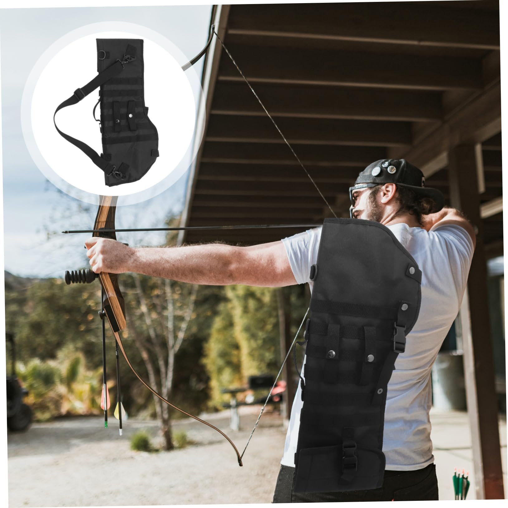 Parliky Comfortable Oxford Cloth Bag Multifunctional Satchel for Arrows Ribbon Buckle