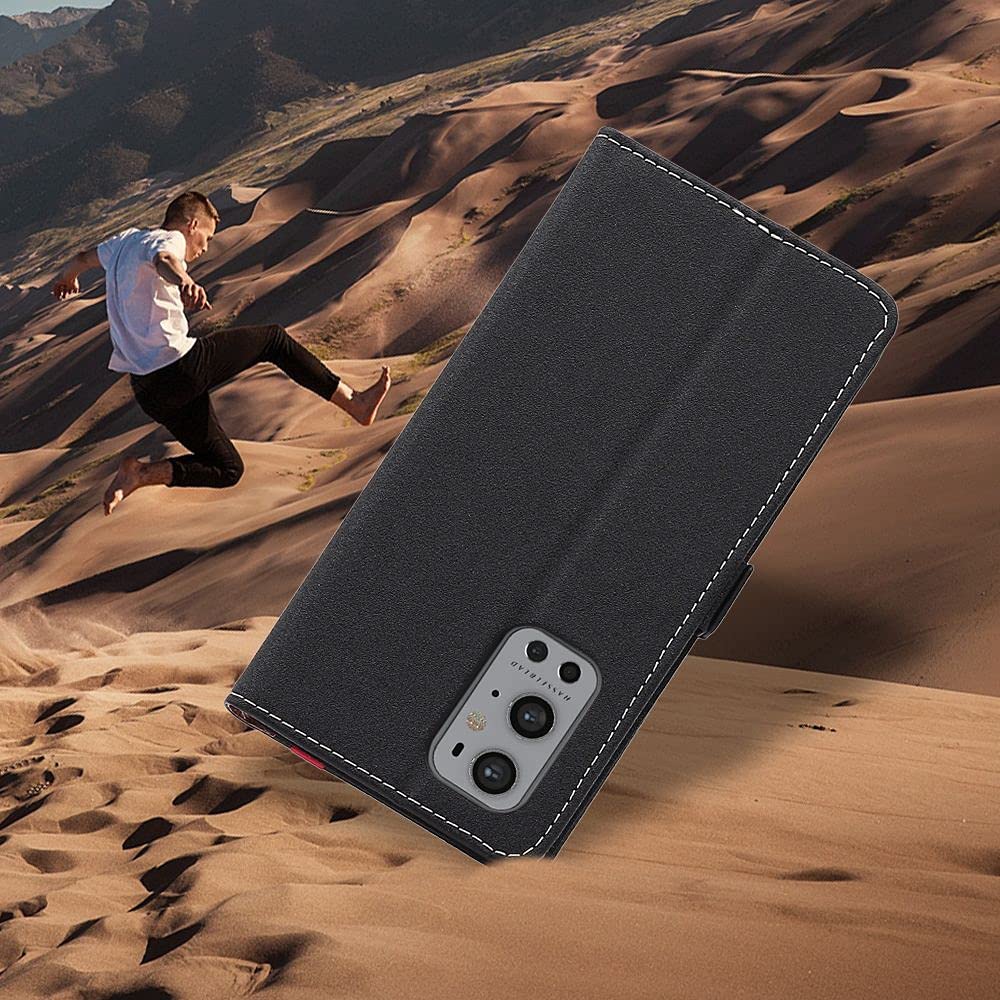 Custodia Portafoglio Per OnePlus 9 Pro Con Pellicola Vetro E Tracolla | 11 Slot Carte + Cerniera