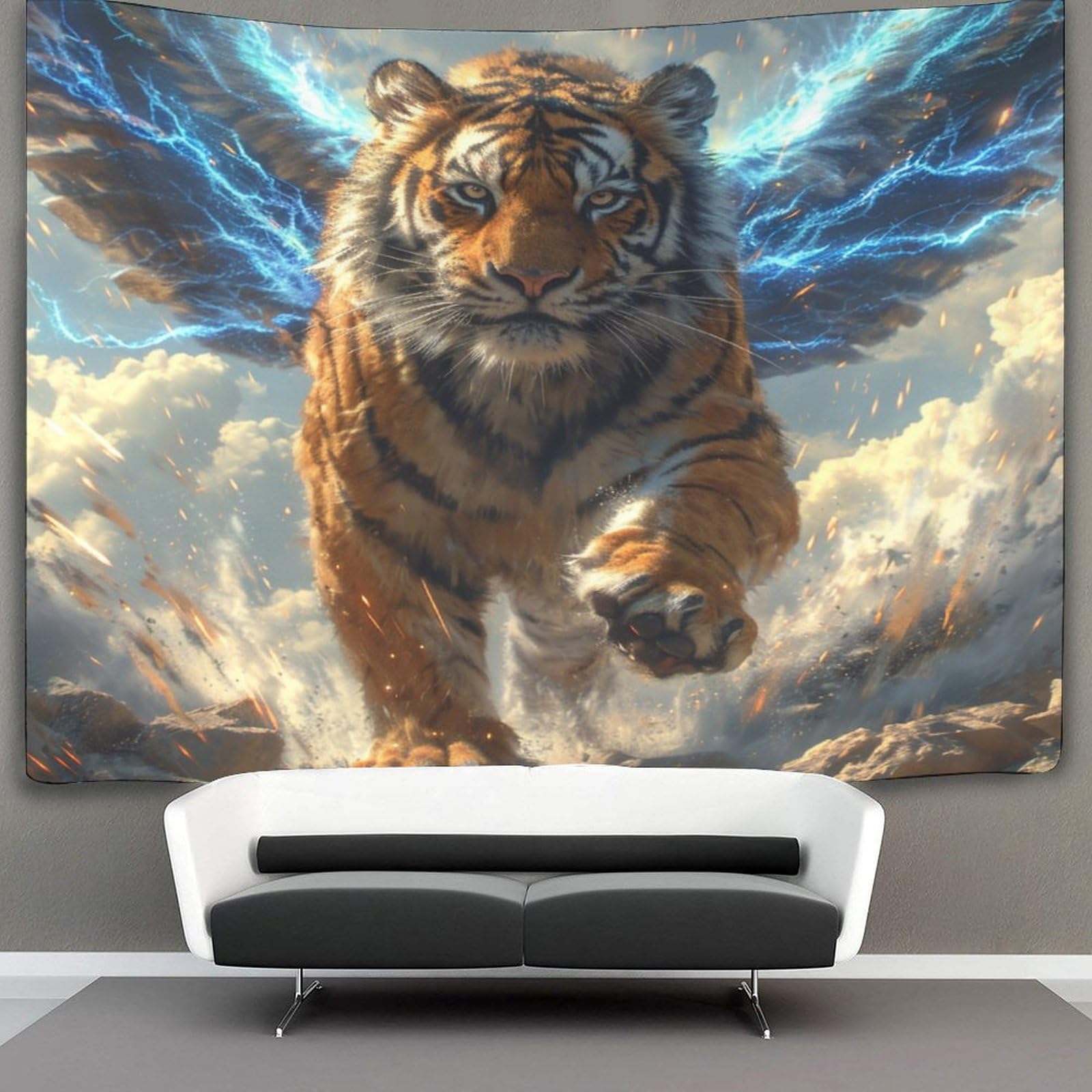 kaiyun Tiger Decor Tapestry,Animal Wall Art Tapestries Wall Hangings for Living Room Bedroom Dorm 70cmx100cm
