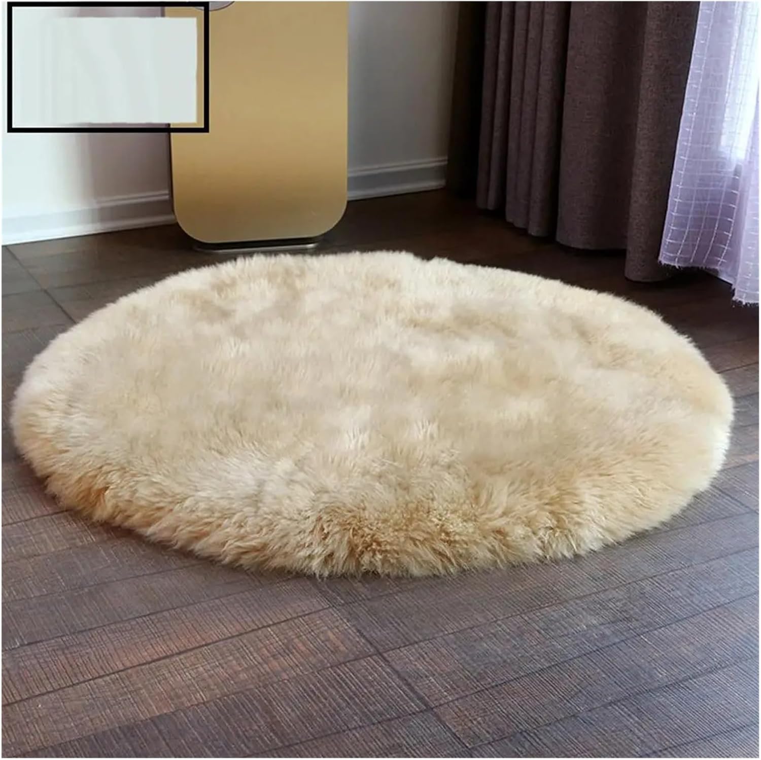 Area Rug Soft Sheepskin Skin Faux Fur Fake Mat Small Rugs Living Bedroom Window Bedside Home Decor(Gray)