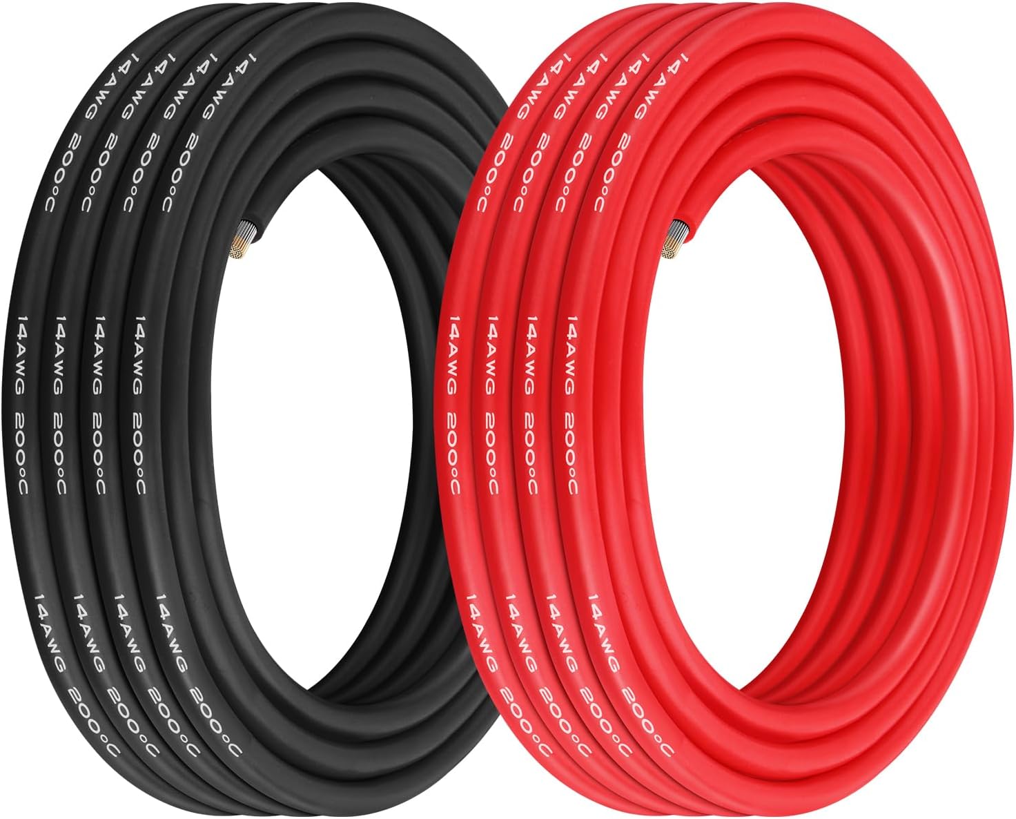 14 AWG Silicone Wire, 10 ft Red and 10 ft Black
