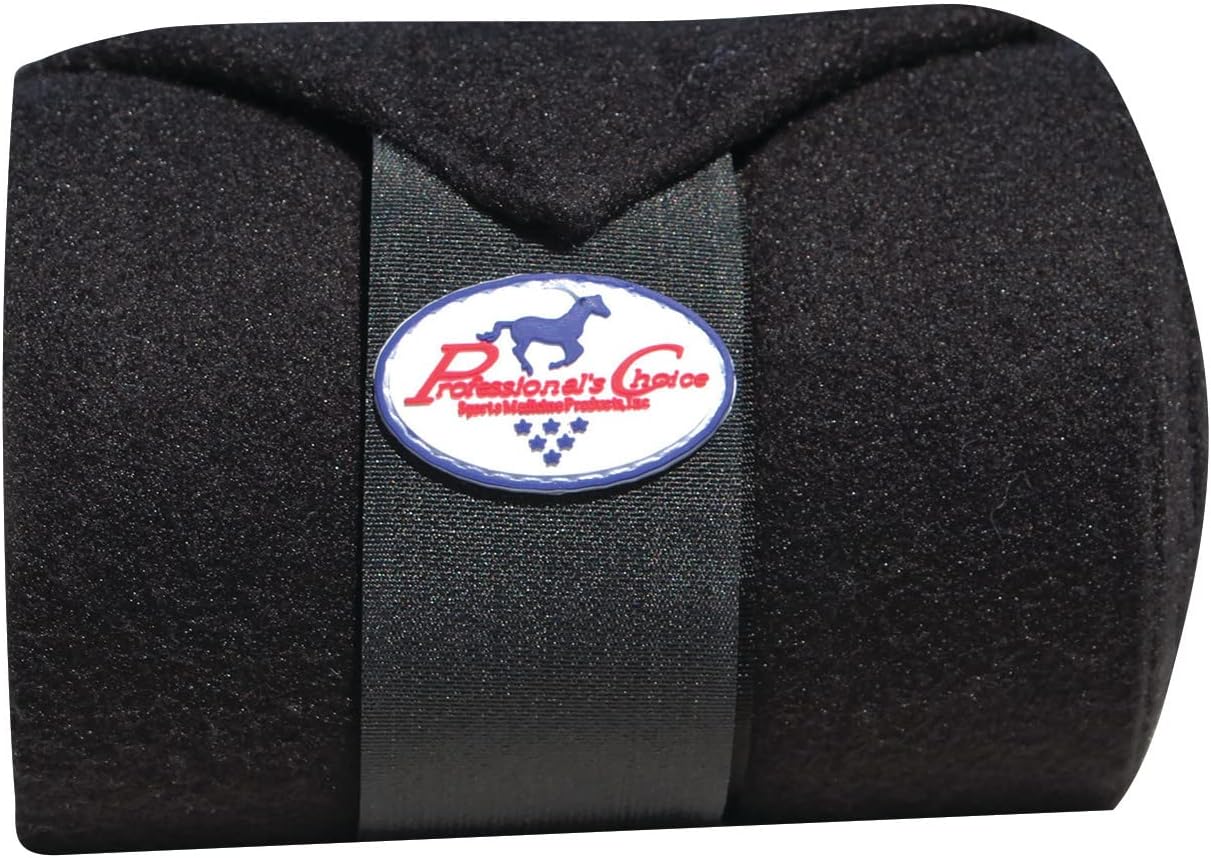 Professional's Choice Polo Wraps: Superior Fleece for Horse Leg Support Black