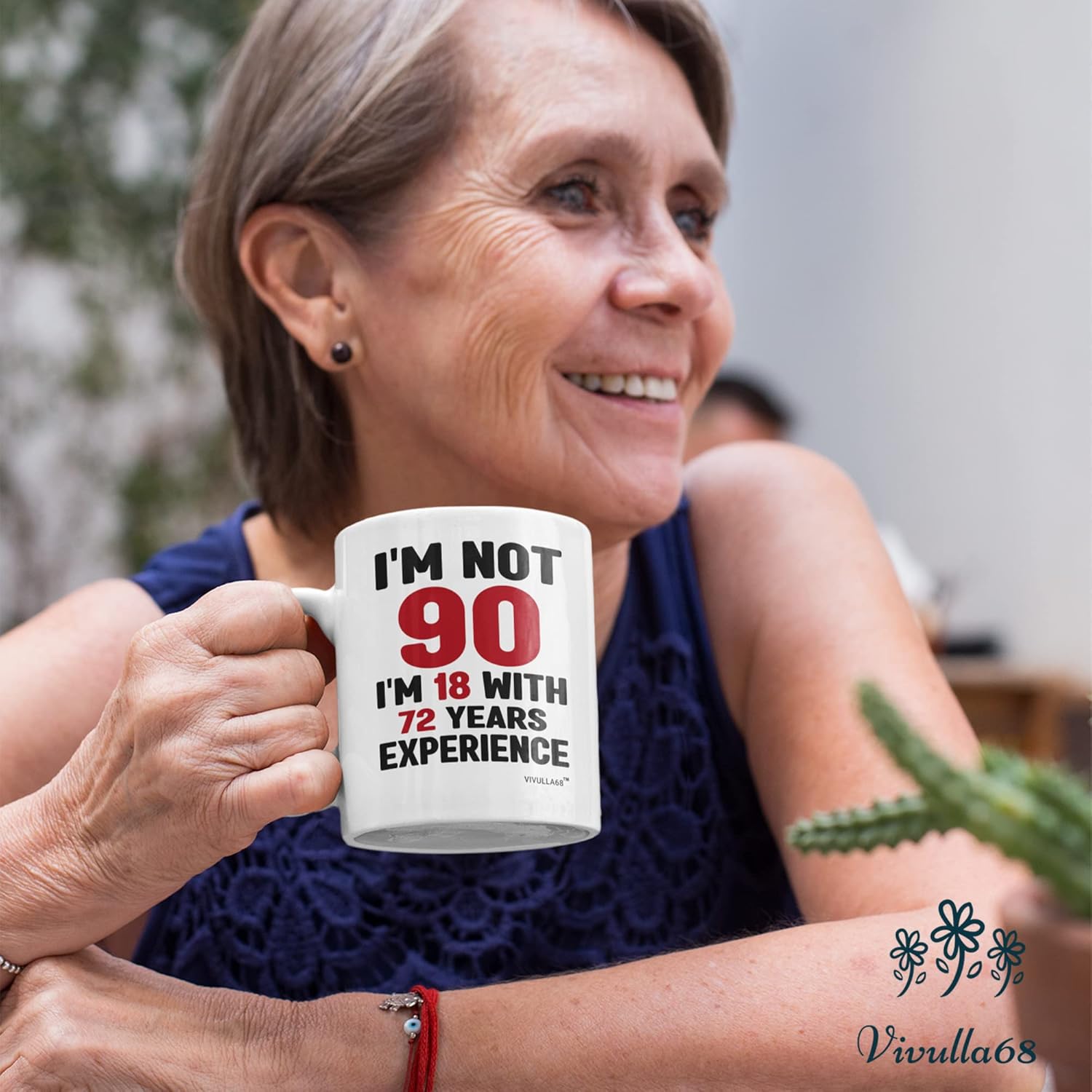 Vivulla68 90th Birthday Gifts For Women Men, 90 Year Old Birthday Gifts For Women, 90th Birthday Gift Ideas, Gifts For 90 Year Old Woman Man, 90 Yr Old Birthday, 90th Birthday Cups For Grandma Grandpa - Image 4