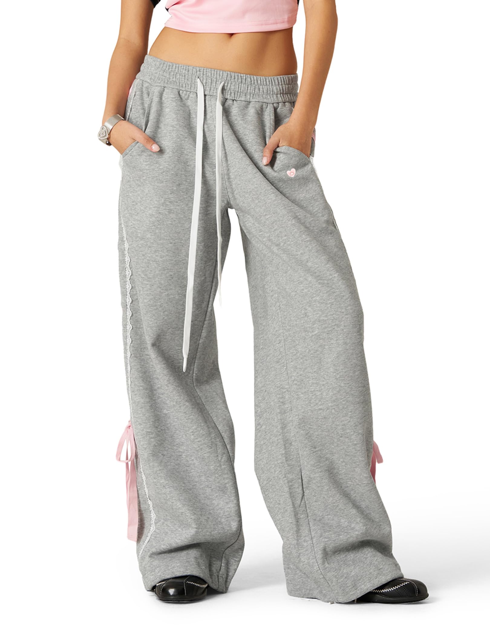 Aelfric Eden Baggy Jogging Bottoms Women's Lace Trim Sweatpants