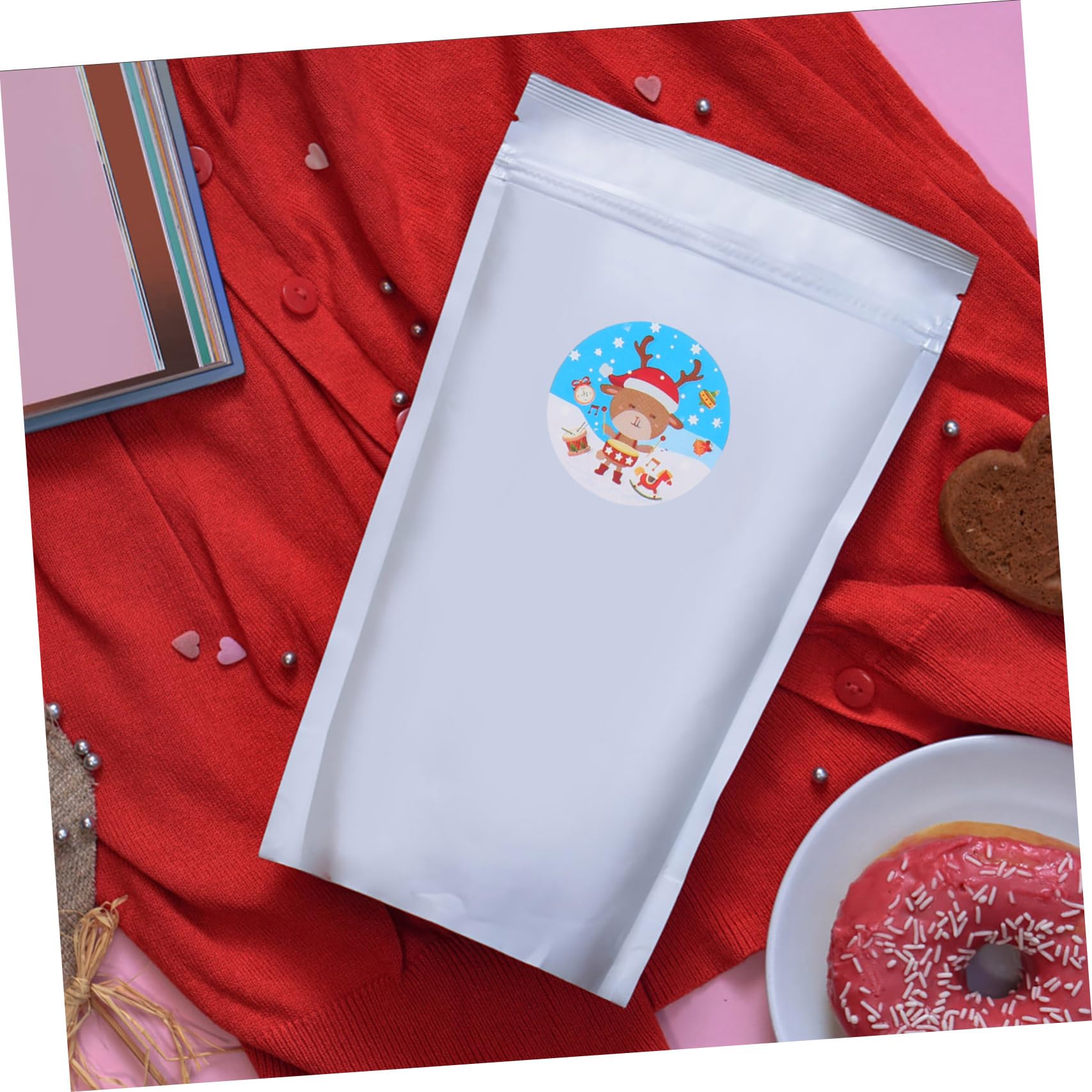 Angoily 12 Adesivi Natalizi per Regali Etichette Autoadesive Cartoni Animati Sigillanti Decorativi Resistenti e Facili Usare per Confezioni e Buste Festive